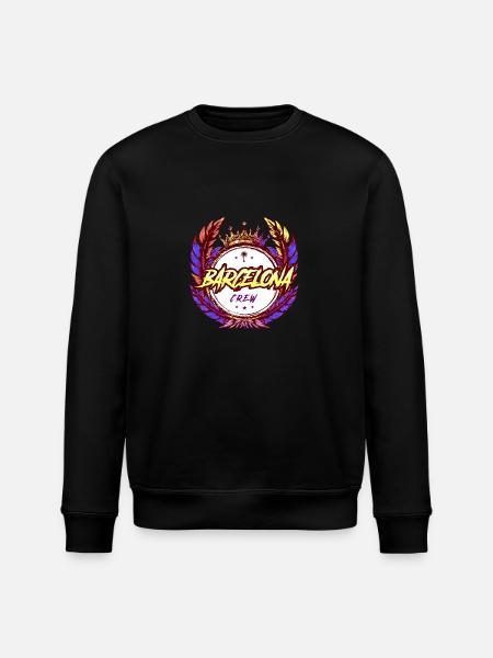 Barcelona Crew Bunt - Stanley/Stella Unisex Bio-Sweatshirt ROLLER - Schwarz