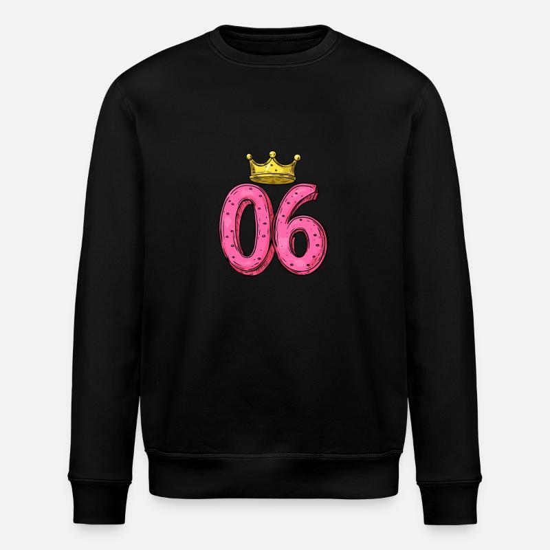 Couronne à 6 chiffres - Sweat bio ROLLER Stanley/Stella Unisexe - noir