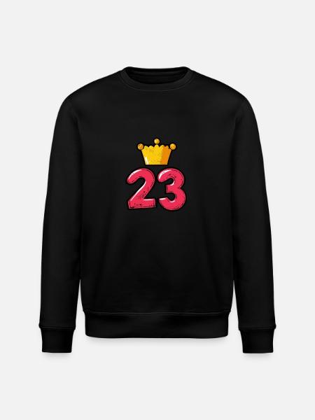 23 Number Crown - Stanley/Stella ROLLER Unisex Organic Sweatshirt - black