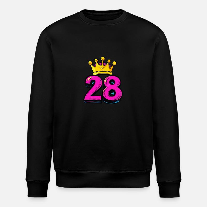 28 Number Krone - Stanley/Stella ROLLER Unisex Organic Sweatshirt - black