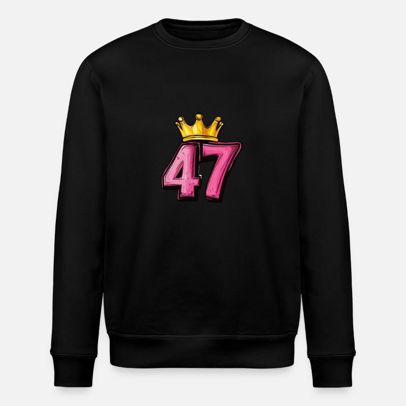 Couronne à 47 chiffres - Sweat bio ROLLER Stanley/Stella Unisexe - noir