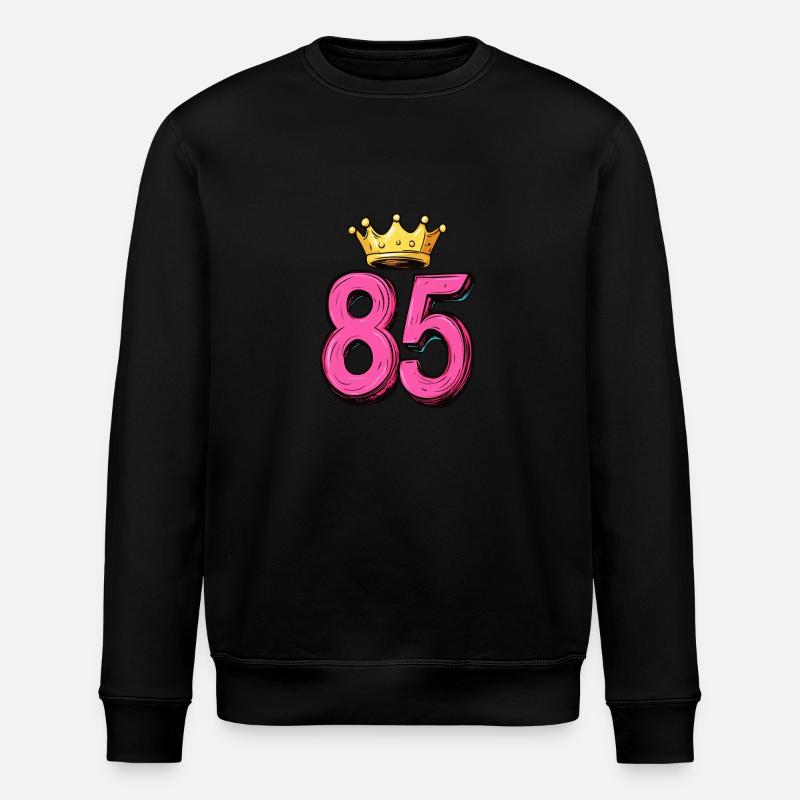 Couronne à 85 chiffres - Sweat bio ROLLER Stanley/Stella Unisexe - noir