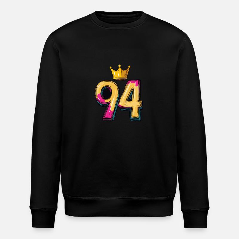 94 Zahl Krone - Stanley/Stella Unisex Bio-Sweatshirt ROLLER - Schwarz