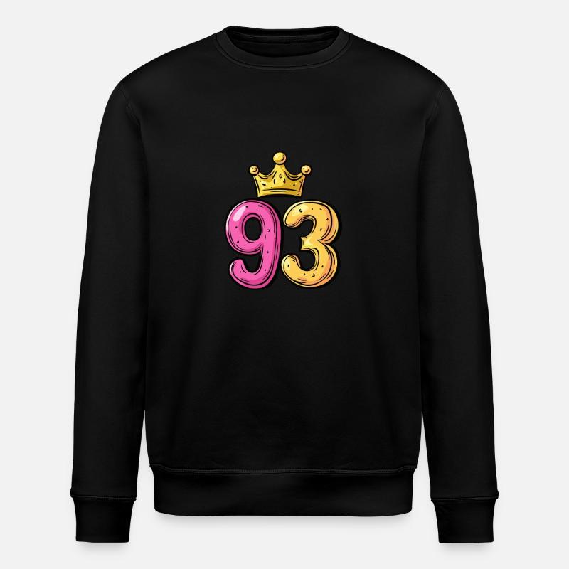 93 Number Krone - Stanley/Stella ROLLER Unisex Organic Sweatshirt - black