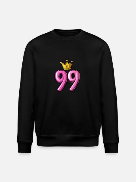 99 Number Crown - Stanley/Stella ROLLER Unisex Organic Sweatshirt - black