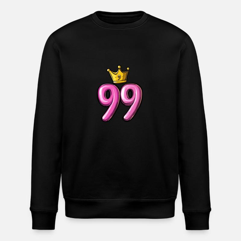 99 Number Crown - Stanley/Stella ROLLER Unisex Organic Sweatshirt - black