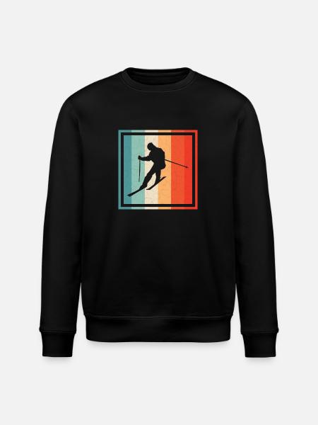 Ski retro - Stanley/Stella ROLLER Unisex Organic Sweatshirt - black