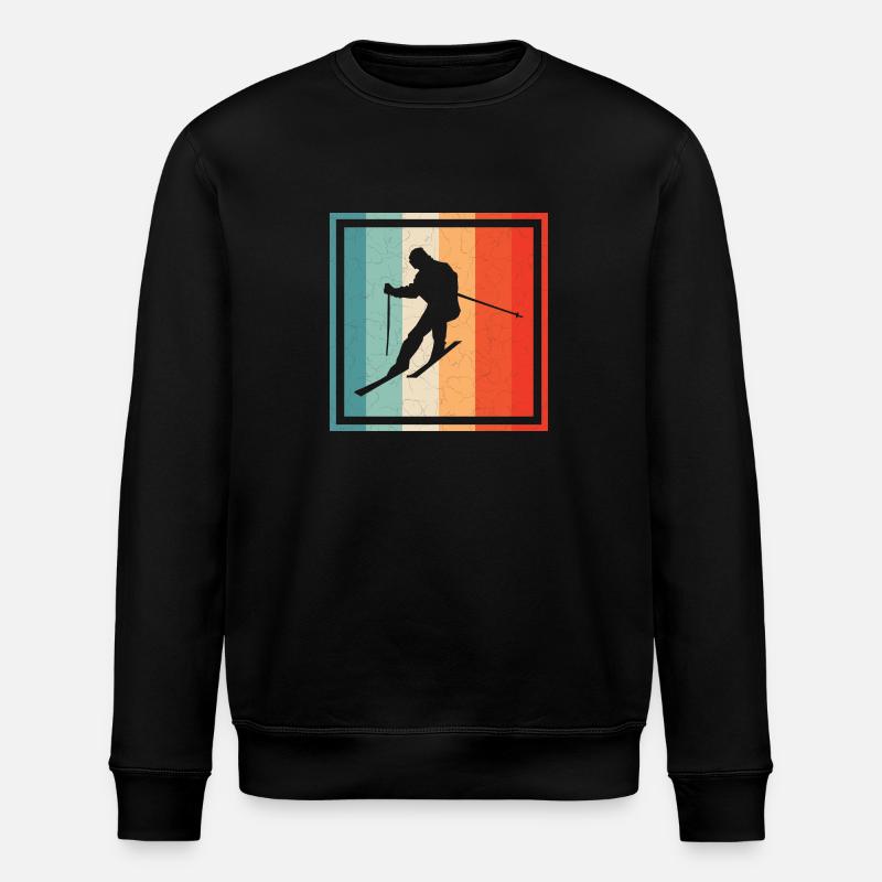 Ski retro - Stanley/Stella ROLLER Unisex Organic Sweatshirt - black