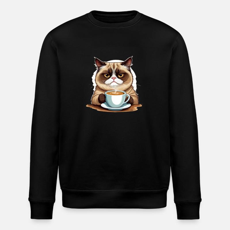 Chat du matin - Sweat bio ROLLER Stanley/Stella Unisexe - noir