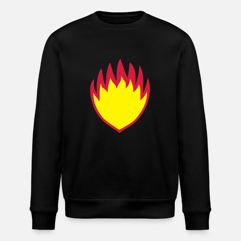 Fire Shield Crest Symbol - Stanley/Stella ROLLER Unisex Organic Sweatshirt - black
