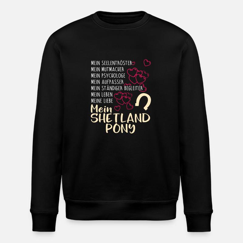 SHETLAND-PONY - mein - Stanley/Stella Unisex Bio-Sweatshirt ROLLER - Schwarz