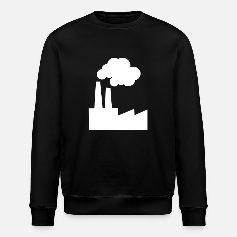 Rauchende Fabrik - Stanley/Stella Unisex Bio-Sweatshirt ROLLER - Schwarz