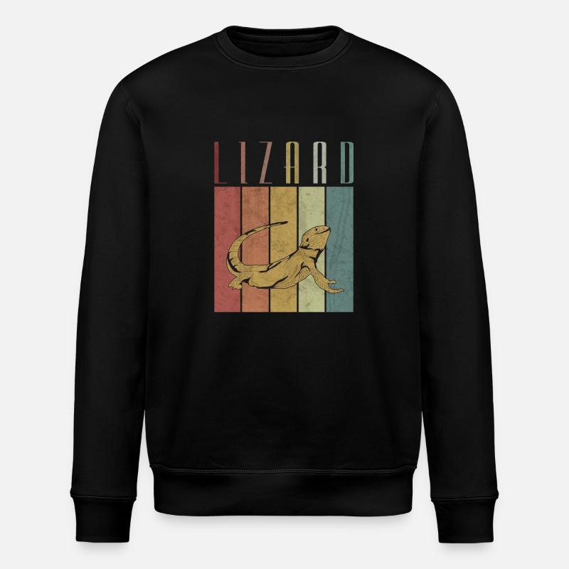 Eidechse - Stanley/Stella Unisex Bio-Sweatshirt ROLLER - Schwarz