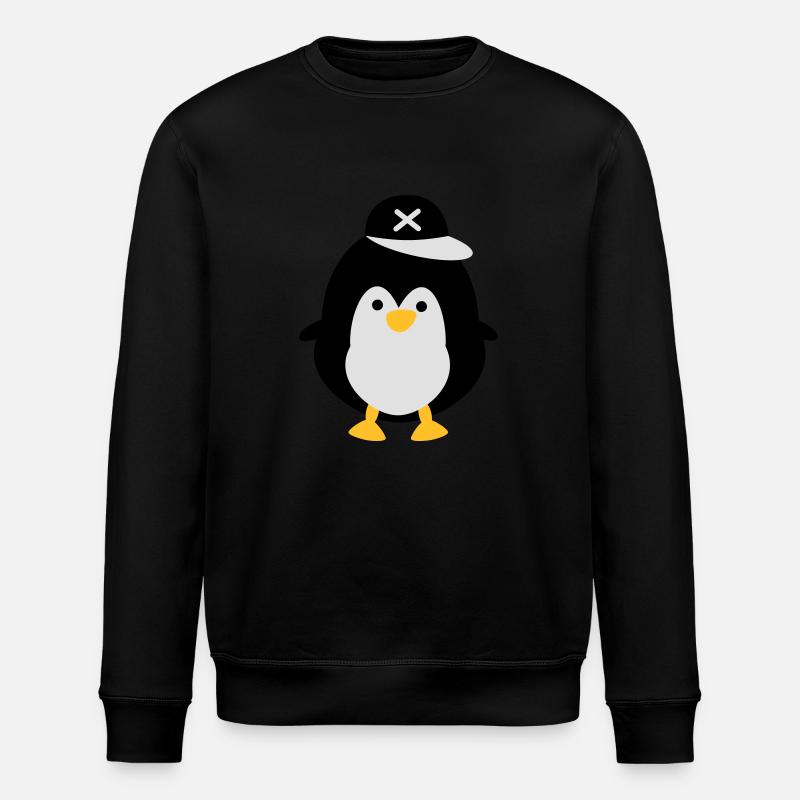 niedlicher Pinguin - Stanley/Stella Unisex Bio-Sweatshirt ROLLER - Schwarz