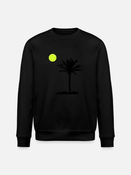 palm tree - Stanley/Stella ROLLER Unisex Organic Sweatshirt - black
