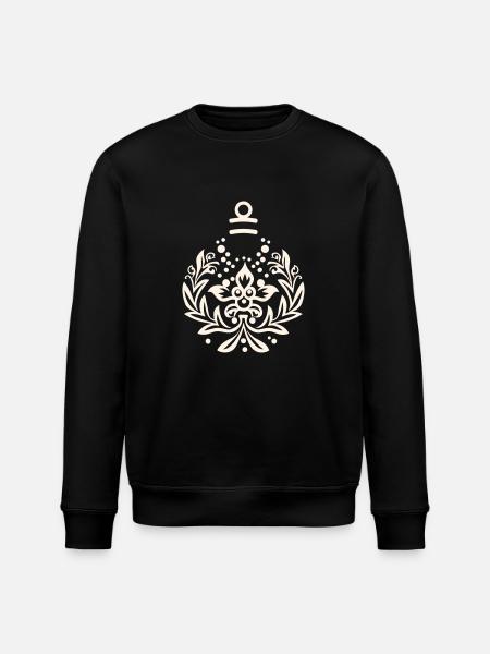 Weihnachtskugel Ornament - Stanley/Stella Unisex Bio-Sweatshirt ROLLER - Schwarz