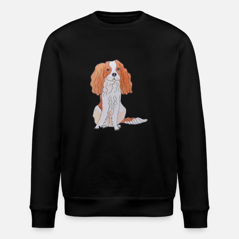 Cavalier King Charles Spaniel Fun - Stanley/Stella ROLLER Unisex Organic Sweatshirt - black