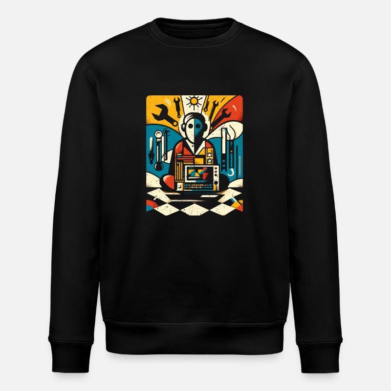 Cooles Techniker Kunst Geschenk - Stanley/Stella Unisex Bio-Sweatshirt ROLLER - Schwarz