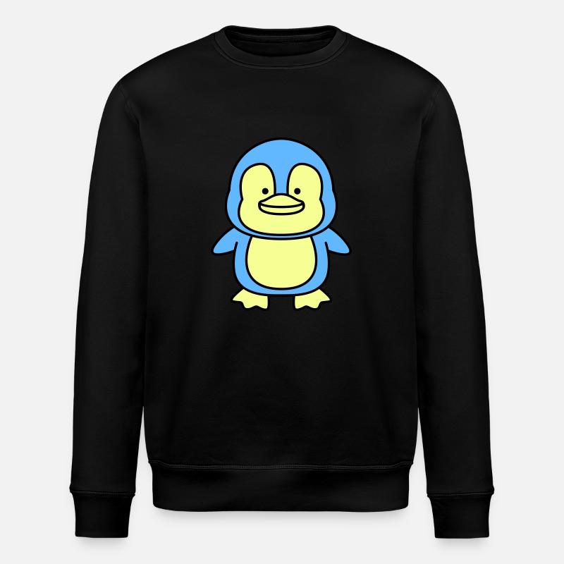 Penguin Comic - Stanley/Stella ROLLER Unisex Organic Sweatshirt - black