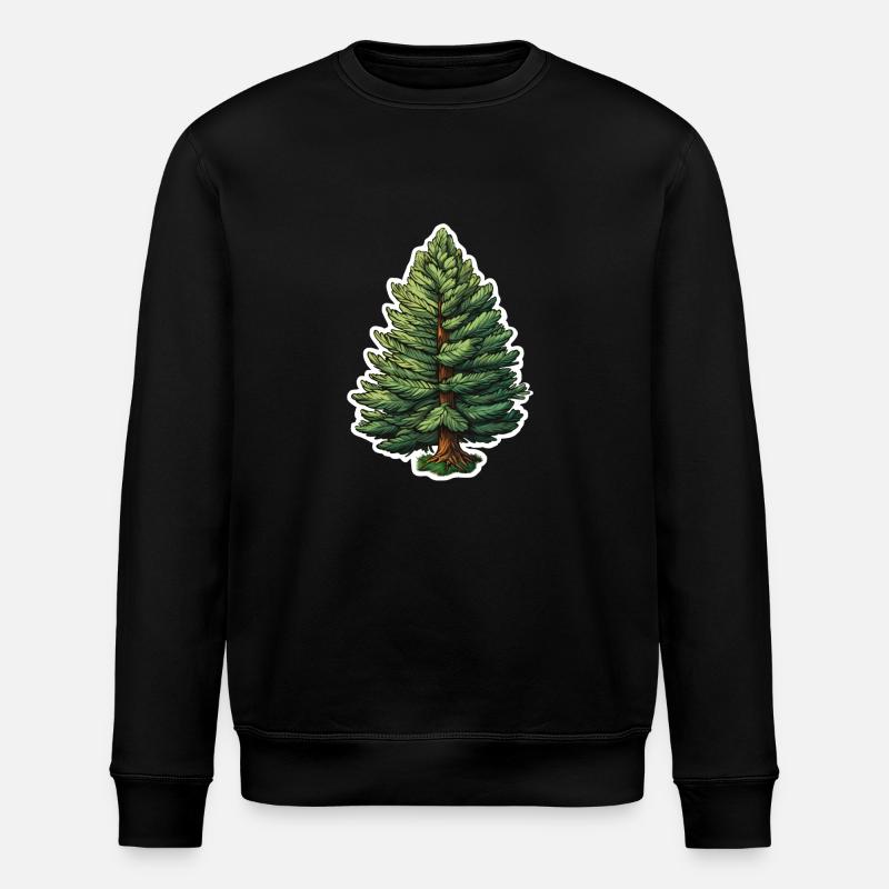 Fir Single Tree - Stanley/Stella ROLLER Unisex Organic Sweatshirt - black