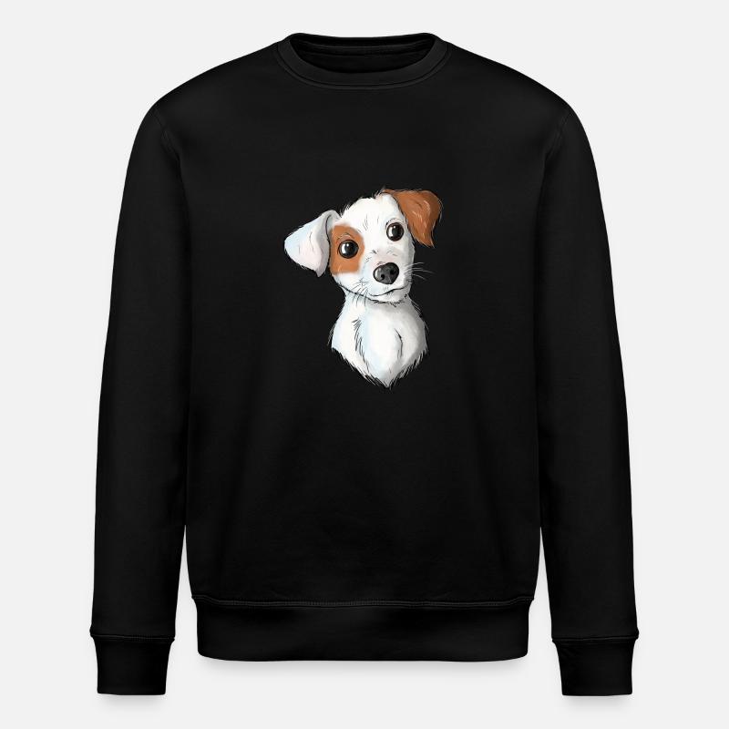 Jack Russell Pattern 7 - Stanley/Stella ROLLER Unisex Organic Sweatshirt - black
