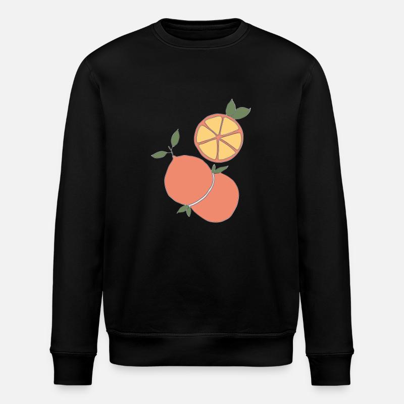 orangen grapefruit - Stanley/Stella Unisex Bio-Sweatshirt ROLLER - Schwarz