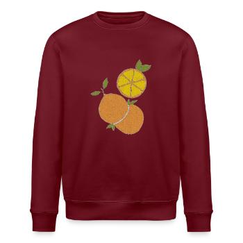 orangen gewebe - Stanley/Stella Unisex Bio-Sweatshirt ROLLER - Burgunderrot - Vorne - Nik (191cm)