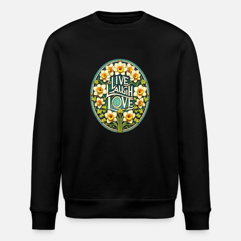 Lebe Lachen Liebe - Stanley/Stella Unisex Bio-Sweatshirt ROLLER - Schwarz