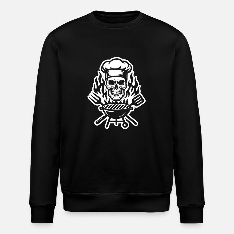 Grill Skull Chef Grillades - Sweat bio ROLLER Stanley/Stella Unisexe - noir
