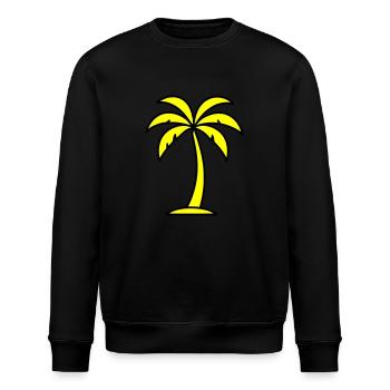 Palm Outline - Stanley/Stella ROLLER Unisex Organic Sweatshirt - black - Front - Nik (191cm)