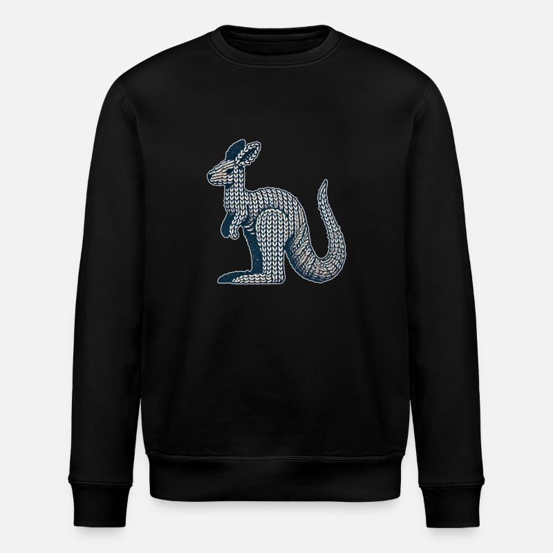 Knitted Kangaroo - Stanley/Stella Unisex Bio-Sweatshirt ROLLER - Schwarz