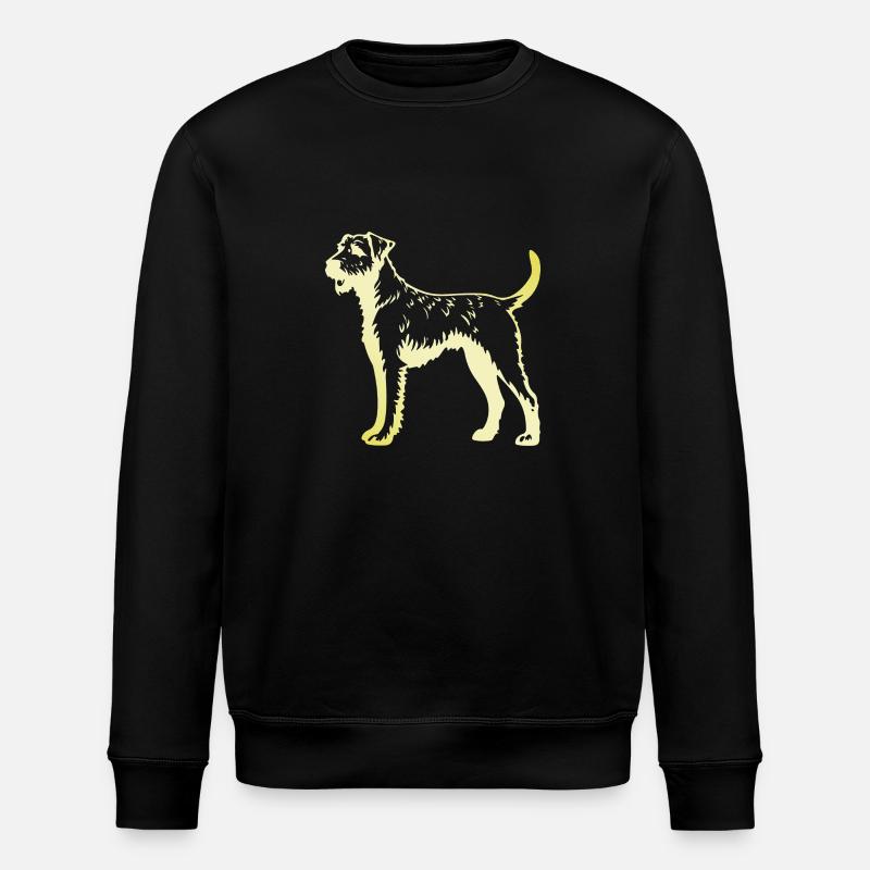 Airedale Terrier Hund Silhouette - Stanley/Stella Unisex Bio-Sweatshirt ROLLER - Schwarz