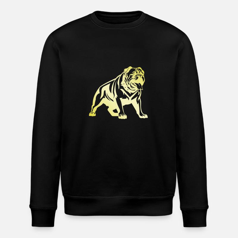 Bulldogg Hund Silhouette - Stanley/Stella Unisex Bio-Sweatshirt ROLLER - Schwarz