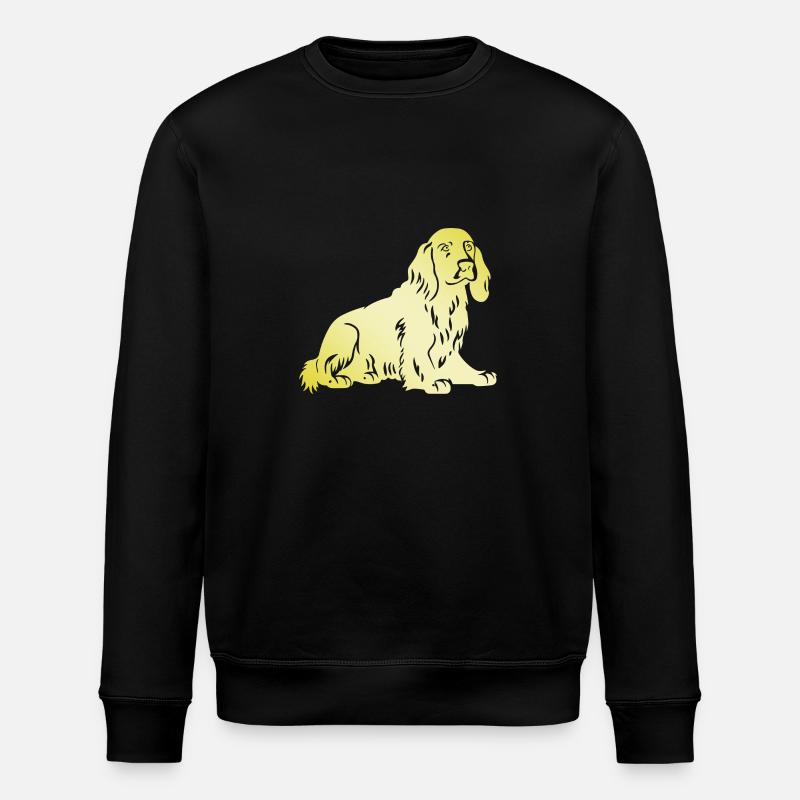 Cocker Spaniel Hund Silhouette - Stanley/Stella Unisex Bio-Sweatshirt ROLLER - Schwarz