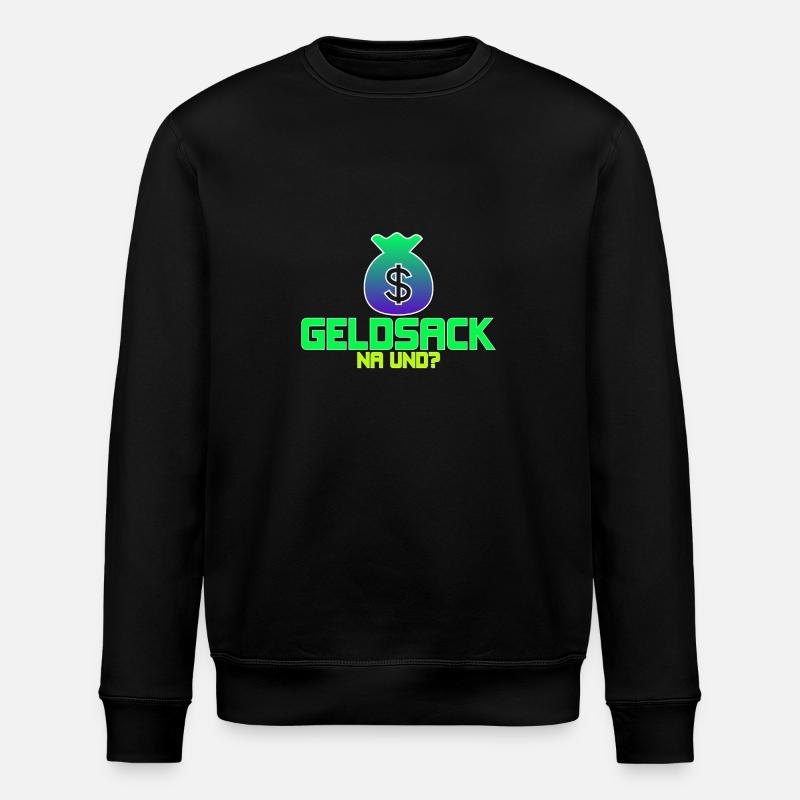 Der Geldsack - Stanley/Stella Unisex Bio-Sweatshirt ROLLER - Schwarz