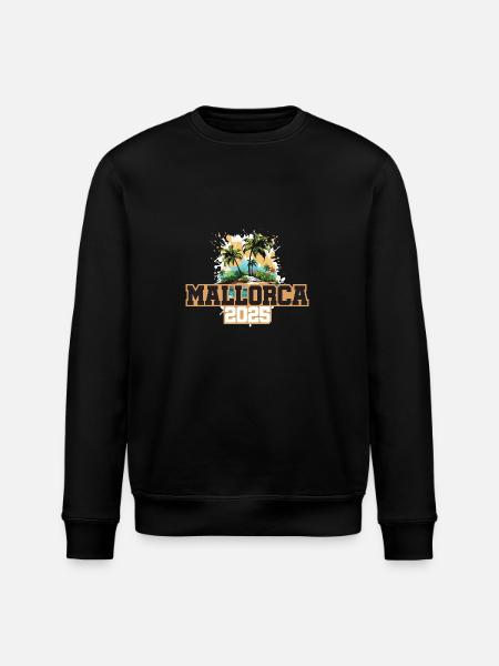 Mallorca 2025 Palm Trees - Stanley/Stella ROLLER Unisex Organic Sweatshirt - black