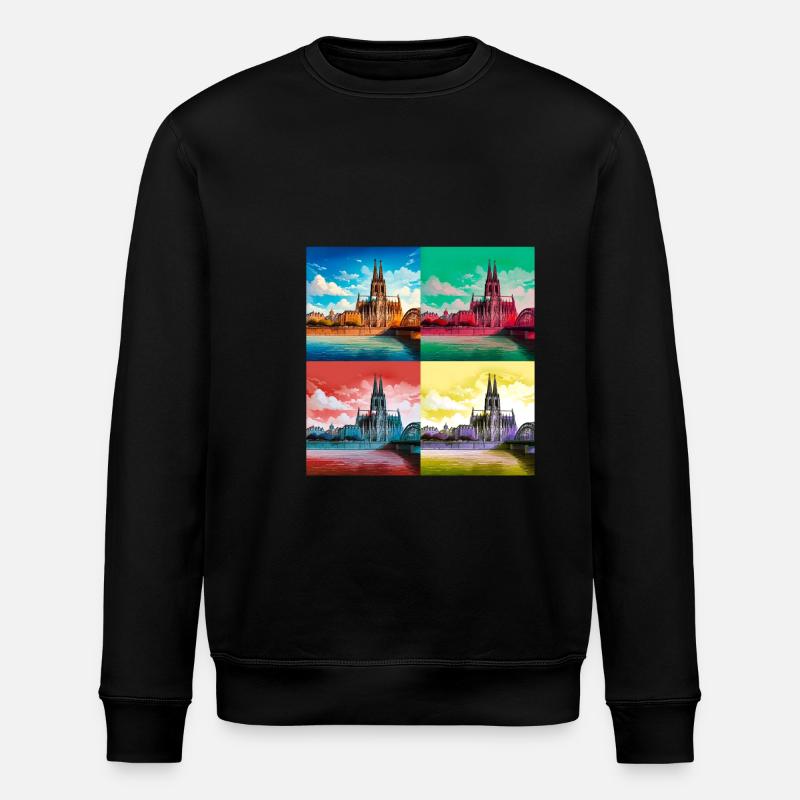 kölner dom,dom,koeln,herzen,malerei,warhol - Stanley/Stella Unisex Bio-Sweatshirt ROLLER - Schwarz