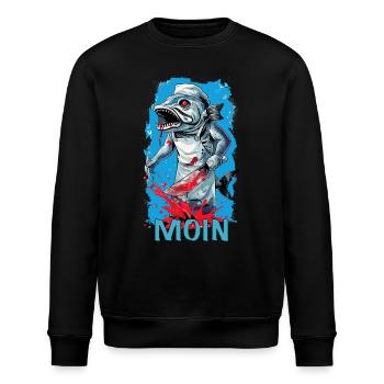 Mer du Nord Aurores boréales Coast Moin Orderer - Sweat bio ROLLER Stanley/Stella Unisexe - noir - Devant - Nik (191cm)