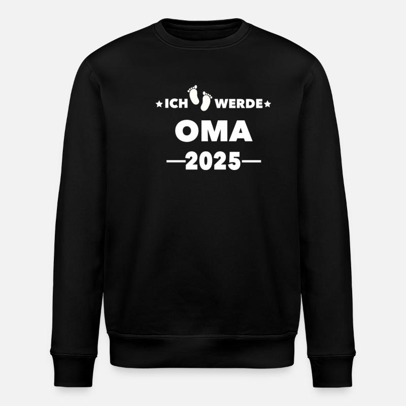 Ich werde Oma 2025 - Stanley/Stella Unisex Bio-Sweatshirt ROLLER - Schwarz