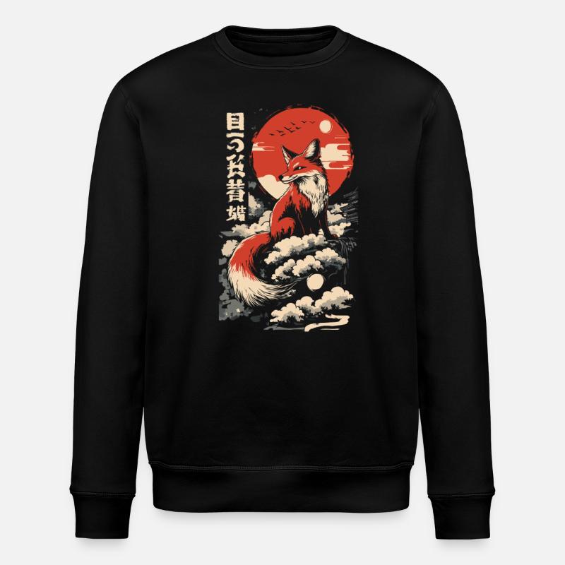Fox Kitsune Japon - Sweat bio ROLLER Stanley/Stella Unisexe - noir