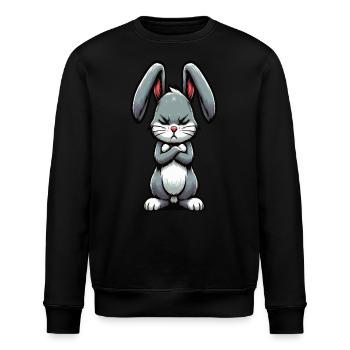 Kaninchen Hase Hasen langohr Klopfer Rammler - Stanley/Stella Unisex Bio-Sweatshirt ROLLER - Schwarz - Vorne - Nik (191cm)