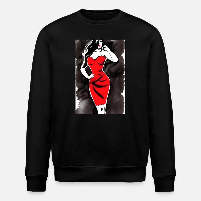 Pin up 2 - Stanley/Stella ROLLER Unisex Organic Sweatshirt - black