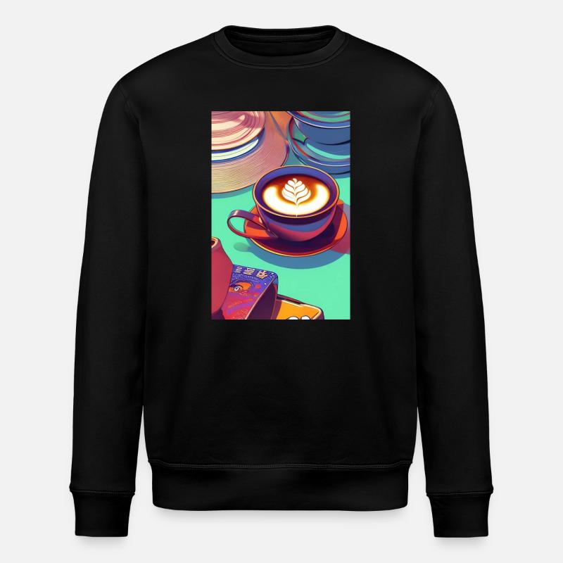 Café, grains de café - Sweat bio ROLLER Stanley/Stella Unisexe - noir