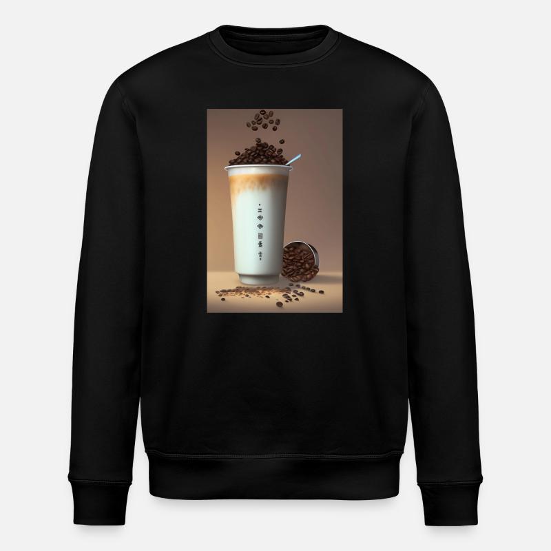 Coffee, coffee beans - Stanley/Stella ROLLER Unisex Organic Sweatshirt - black
