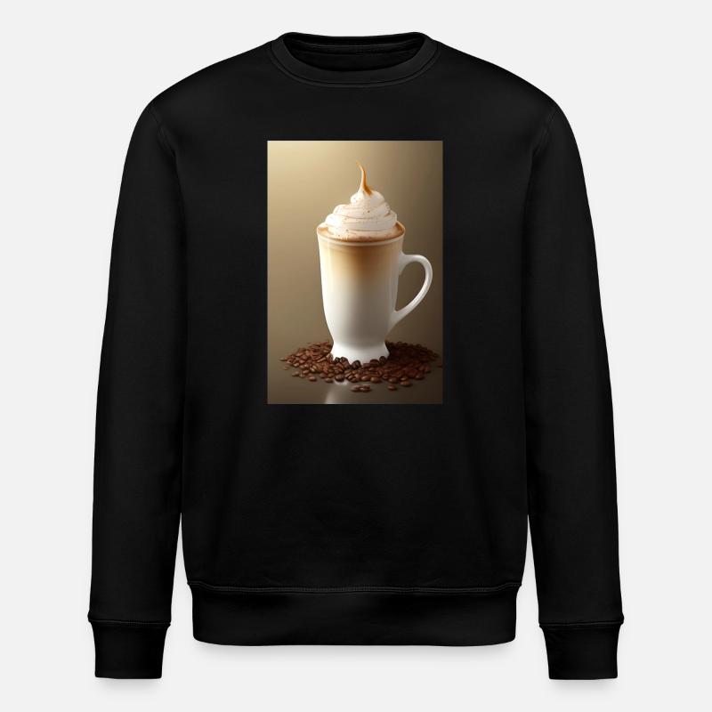 Kaffee, Kaffeebohnen - Stanley/Stella Unisex Bio-Sweatshirt ROLLER - Schwarz
