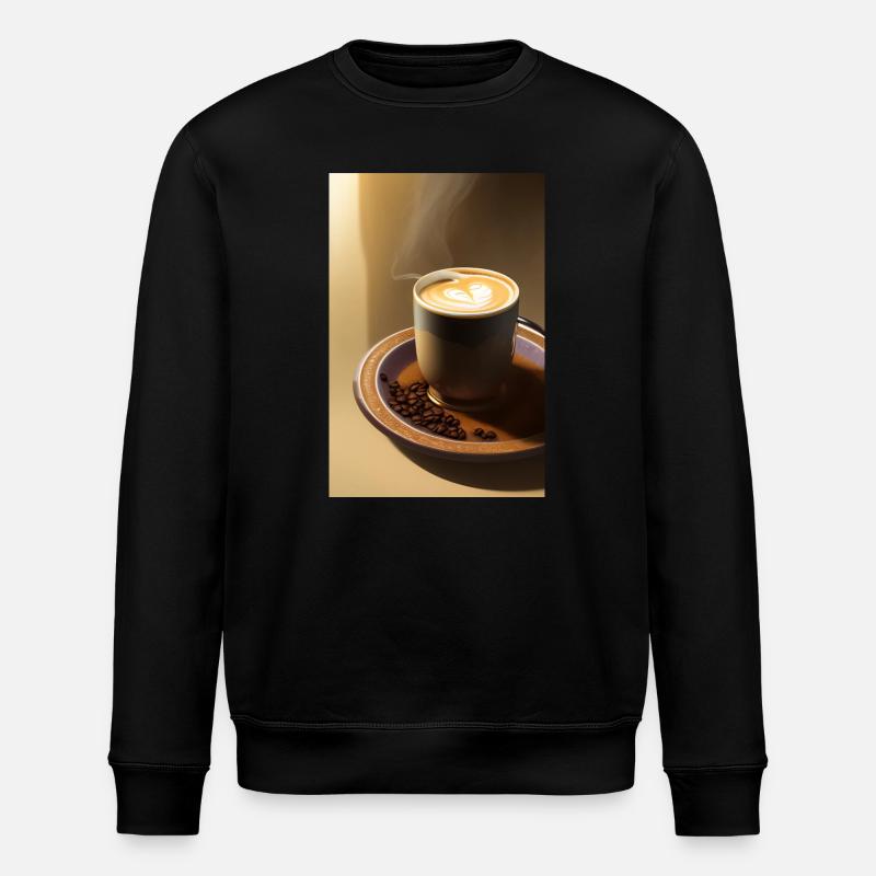 Coffee, coffee beans - Stanley/Stella ROLLER Unisex Organic Sweatshirt - black