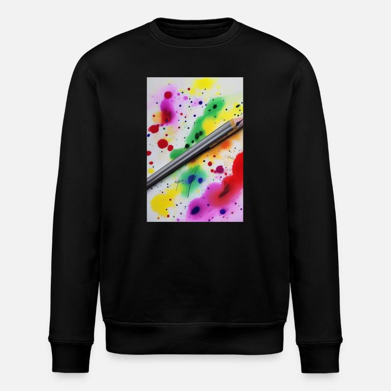 Farbspritzer - Stanley/Stella Unisex Bio-Sweatshirt ROLLER - Schwarz
