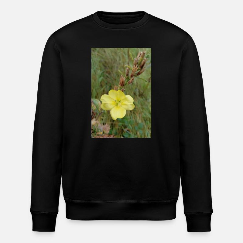 Good Morning Yellow Evening Primrose - Stanley/Stella ROLLER Unisex Organic Sweatshirt - black