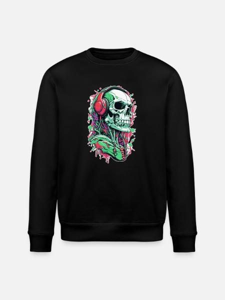 Skull Music - Stanley/Stella ROLLER Unisex Organic Sweatshirt - black