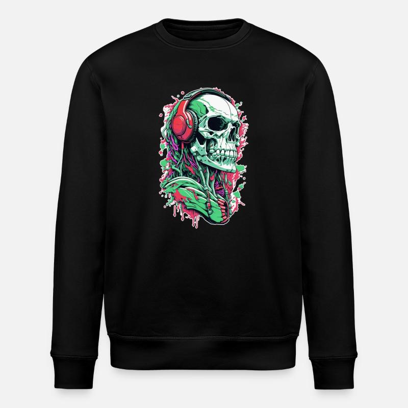 Musique de crâne - Sweat bio ROLLER Stanley/Stella Unisexe - noir